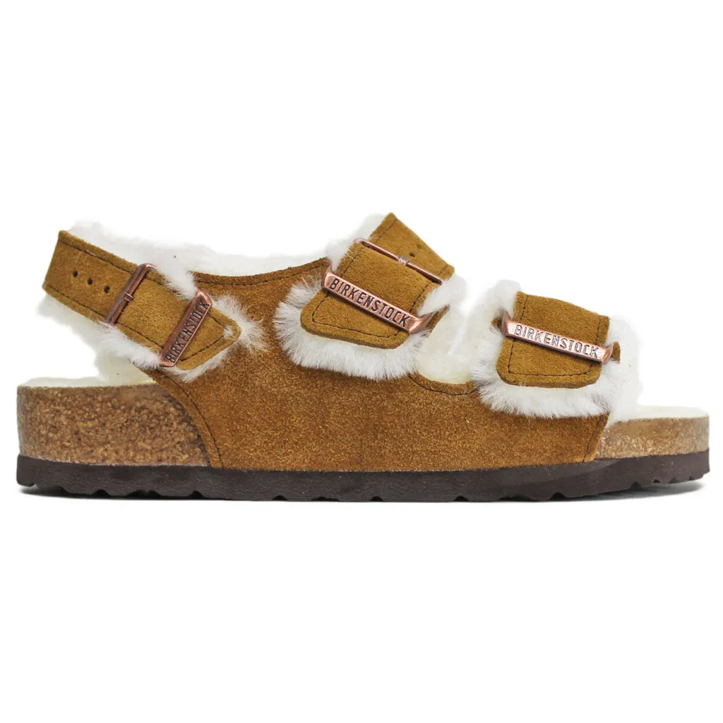 Birkenstock Unisex Milano Suede Shearling Suede Leather Light Rose sold by Zulily