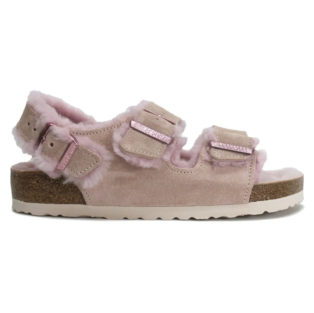 Birkenstock Unisex Milano Suede Shearling Suede Leather Light Rose sold by Zulily product image thumbnail 2