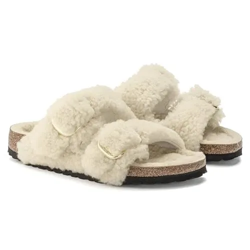 Birkenstock Unisex Arizona Big Buckle Shearling Teddy Eggshell sold by Zulily