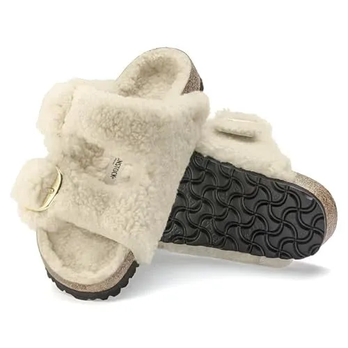 Birkenstock Unisex Arizona Big Buckle Shearling Teddy Eggshell sold by Zulily product image thumbnail 2