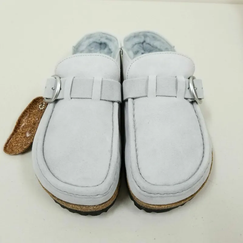 Birkenstock Unisex Buckley Shearling Suede Leather Dusty Teal sold by Zulily