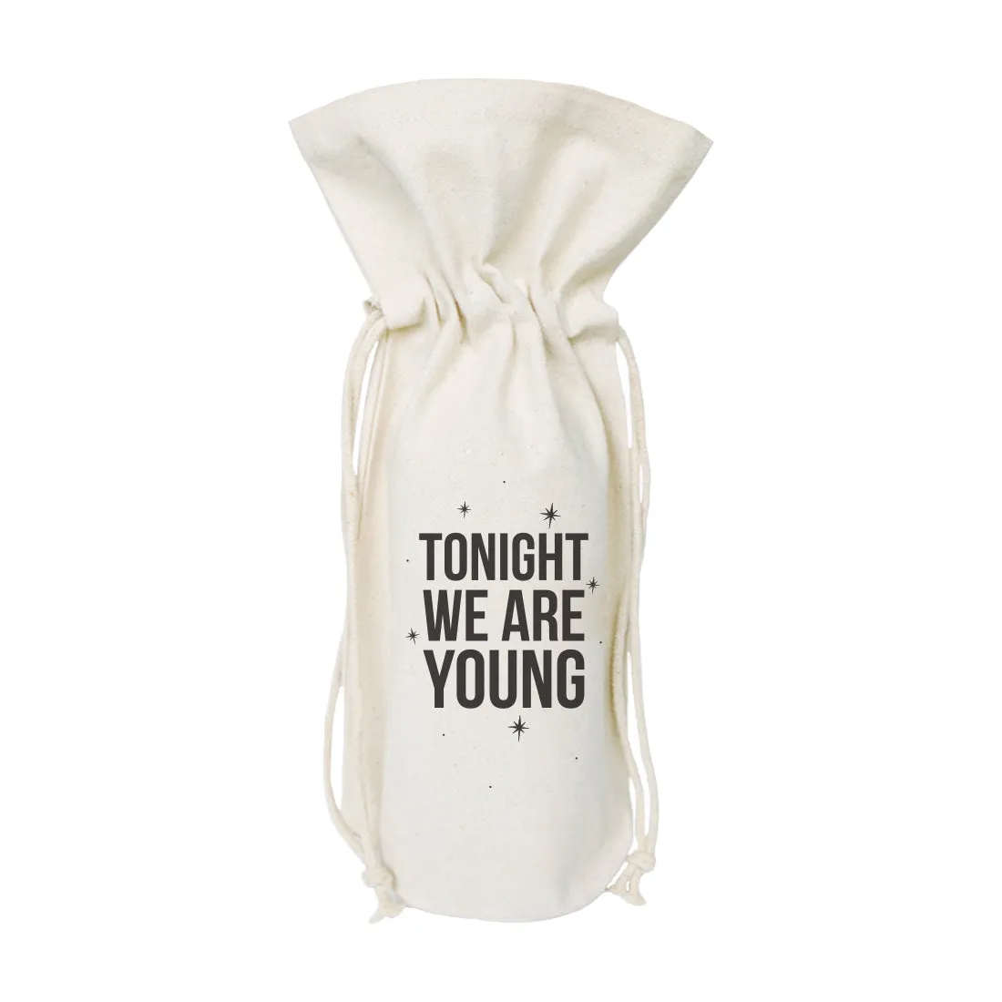 Tonight We Are Young Cotton Canvas Wine Bag by The Cotton & Canvas Co. sold by Zulily