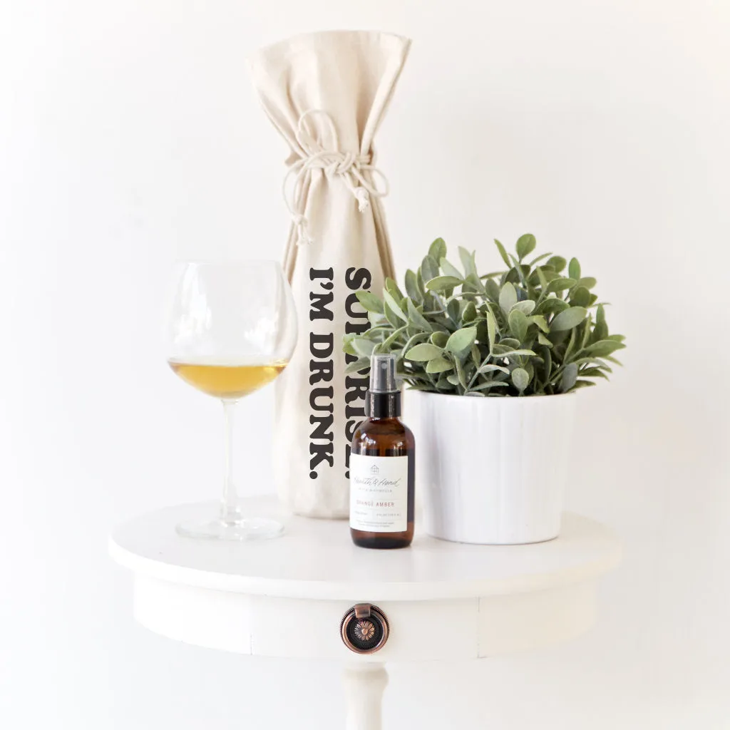 Surprise, I'm Drunk! Cotton Canvas Wine Bag by The Cotton & Canvas Co. sold by Zulily product image thumbnail 4