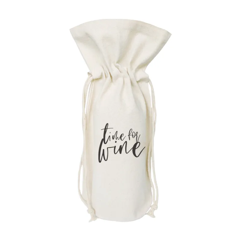 Time for Wine Cotton Canvas Wine Bag by The Cotton & Canvas Co. sold by Zulily