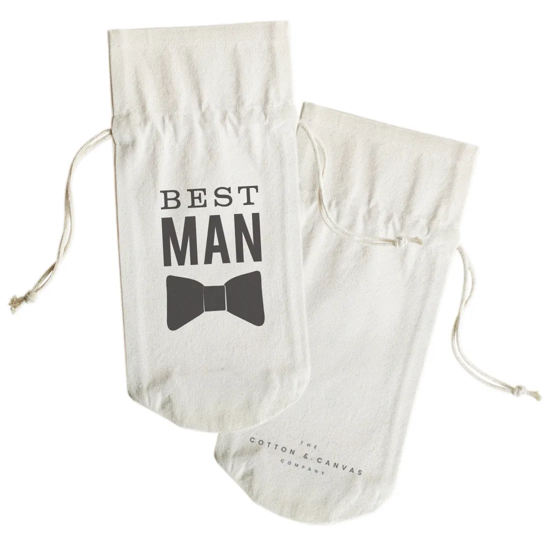 Best Man Cotton Canvas Wine Bag by The Cotton & Canvas Co. sold by Zulily product image thumbnail 2