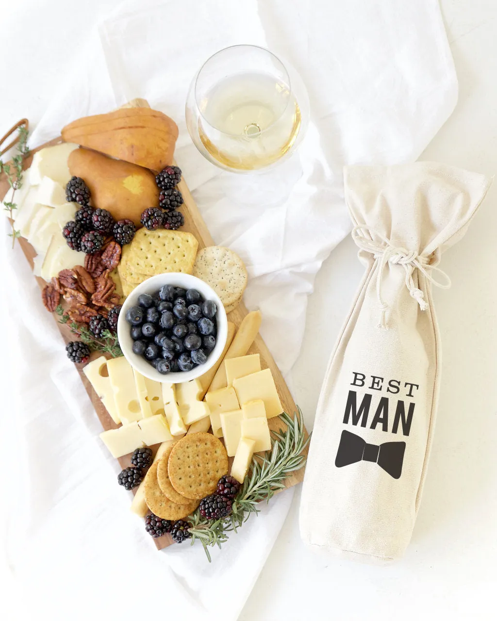 Best Man Cotton Canvas Wine Bag by The Cotton & Canvas Co. sold by Zulily product image thumbnail 3