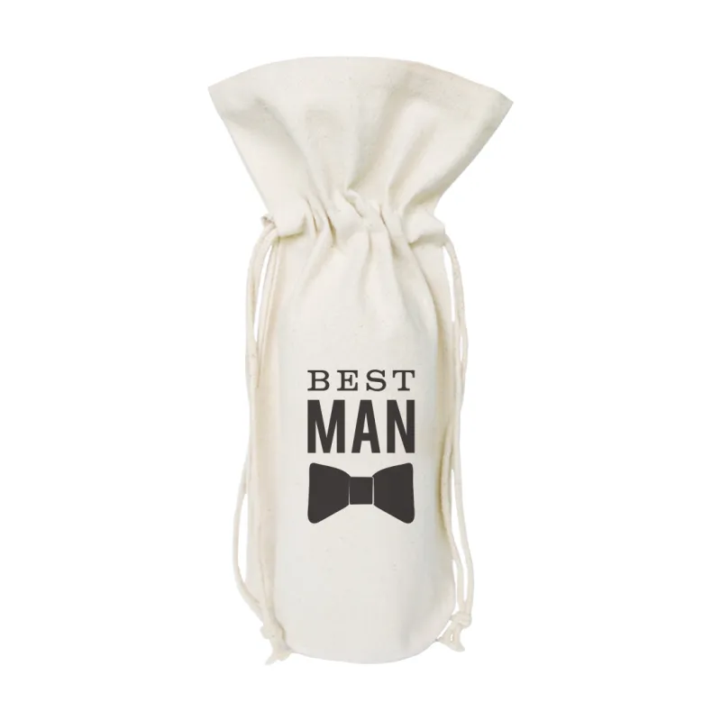 Best Man Cotton Canvas Wine Bag by The Cotton & Canvas Co. sold by Zulily