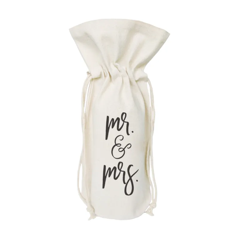 Mr. & Mrs. Canvas Wine Bag by The Cotton & Canvas Co. sold by Zulily