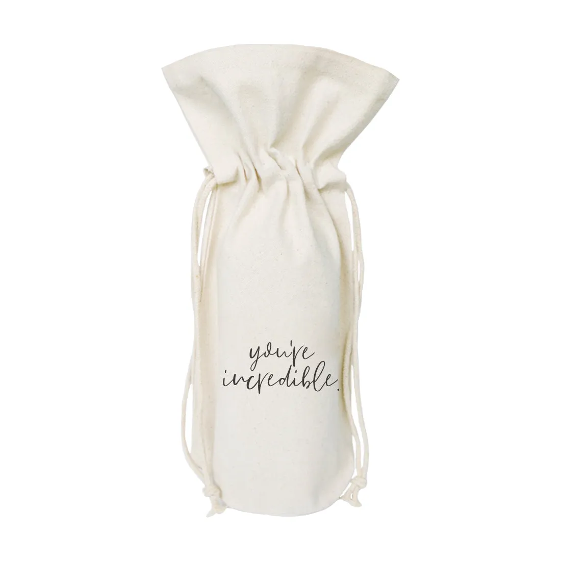 You're Incredible Cotton Canvas Wine Bag by The Cotton & Canvas Co. sold by Zulily