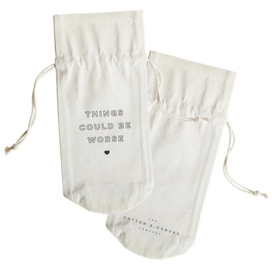 Things Could Be Worse Cotton Canvas Wine Bag by The Cotton & Canvas Co. sold by Zulily product image thumbnail 2