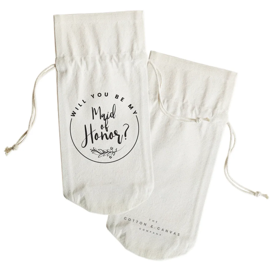 Will You Be My Maid of Honor? Cotton Canvas Wine Bag by The Cotton & Canvas Co. sold by Zulily product image thumbnail 2