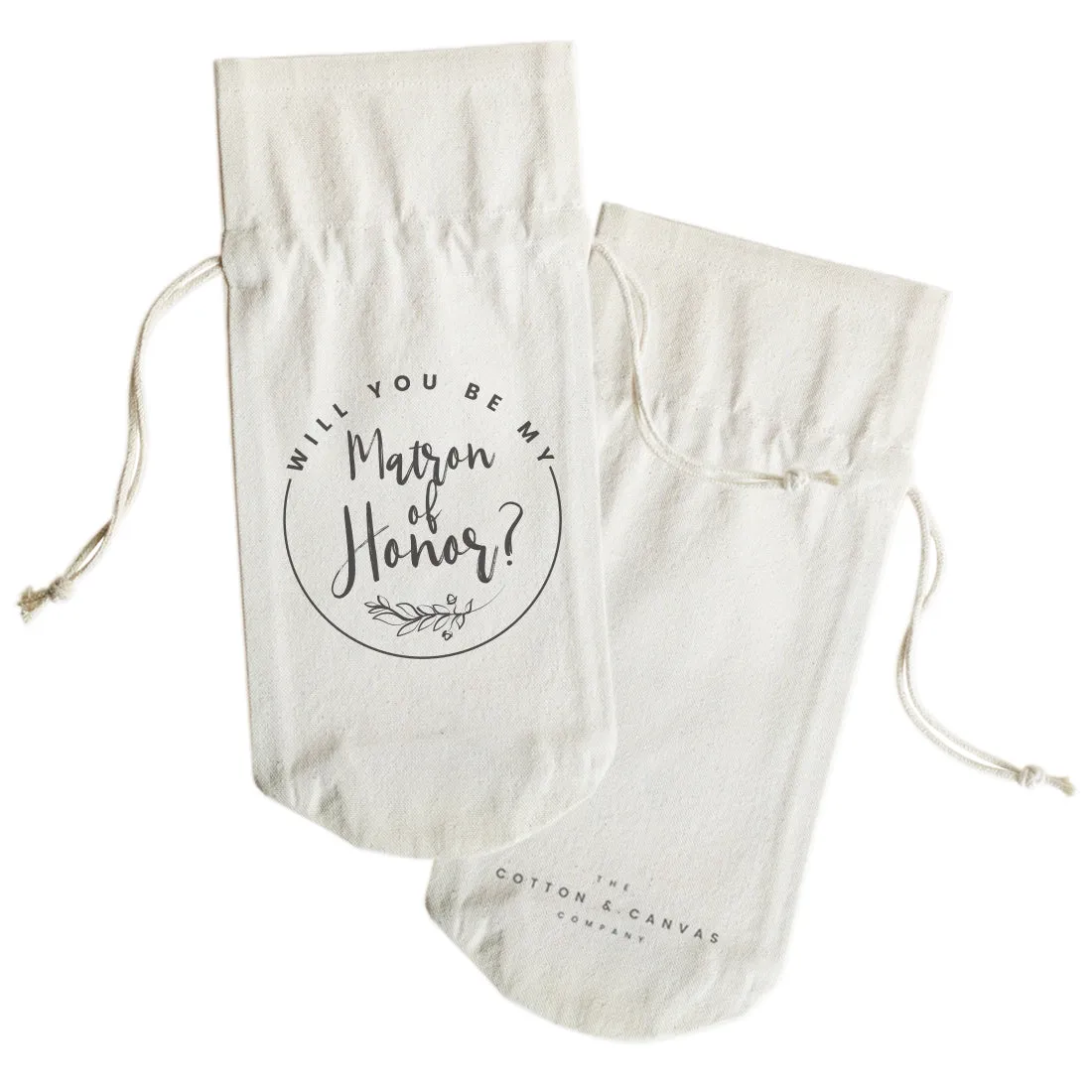 Will You Be My Matron of Honor? Cotton Canvas Wine Bag by The Cotton & Canvas Co. sold by Zulily product image thumbnail 2