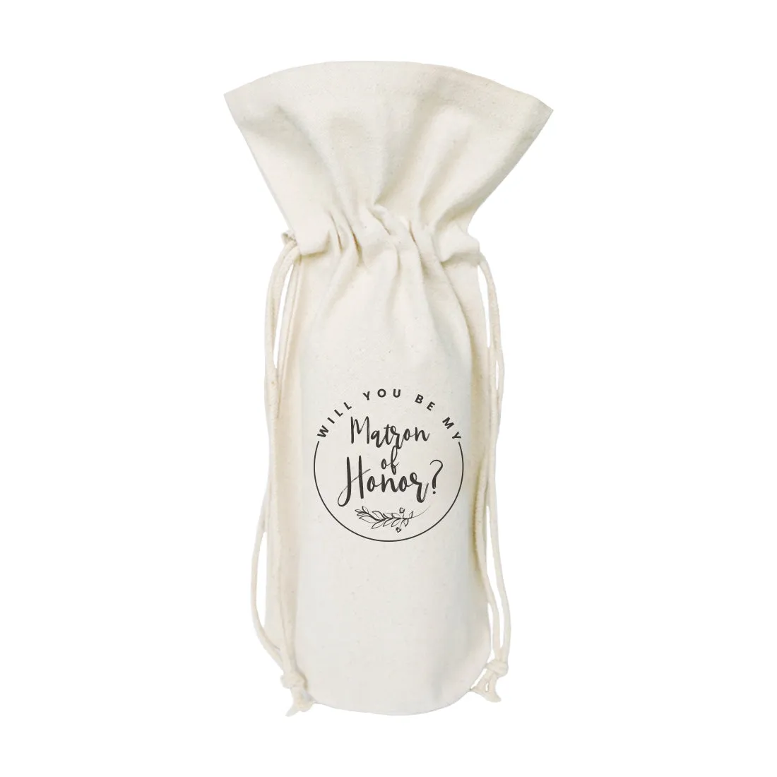 Will You Be My Matron of Honor? Cotton Canvas Wine Bag by The Cotton & Canvas Co. sold by Zulily