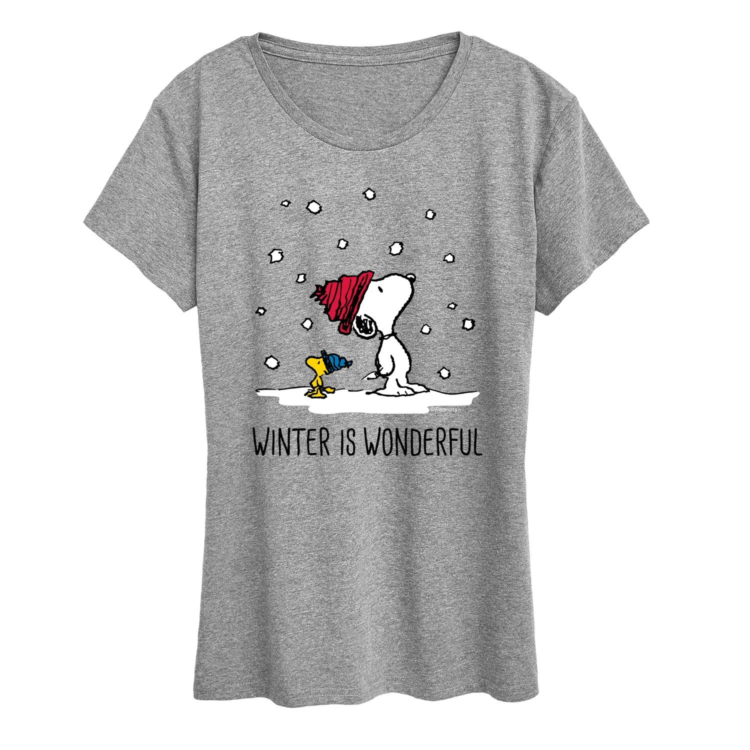 Peanuts - Winter is Wonderful - Women's Short Sleeve Graphic T-Shirt sold by Zulily