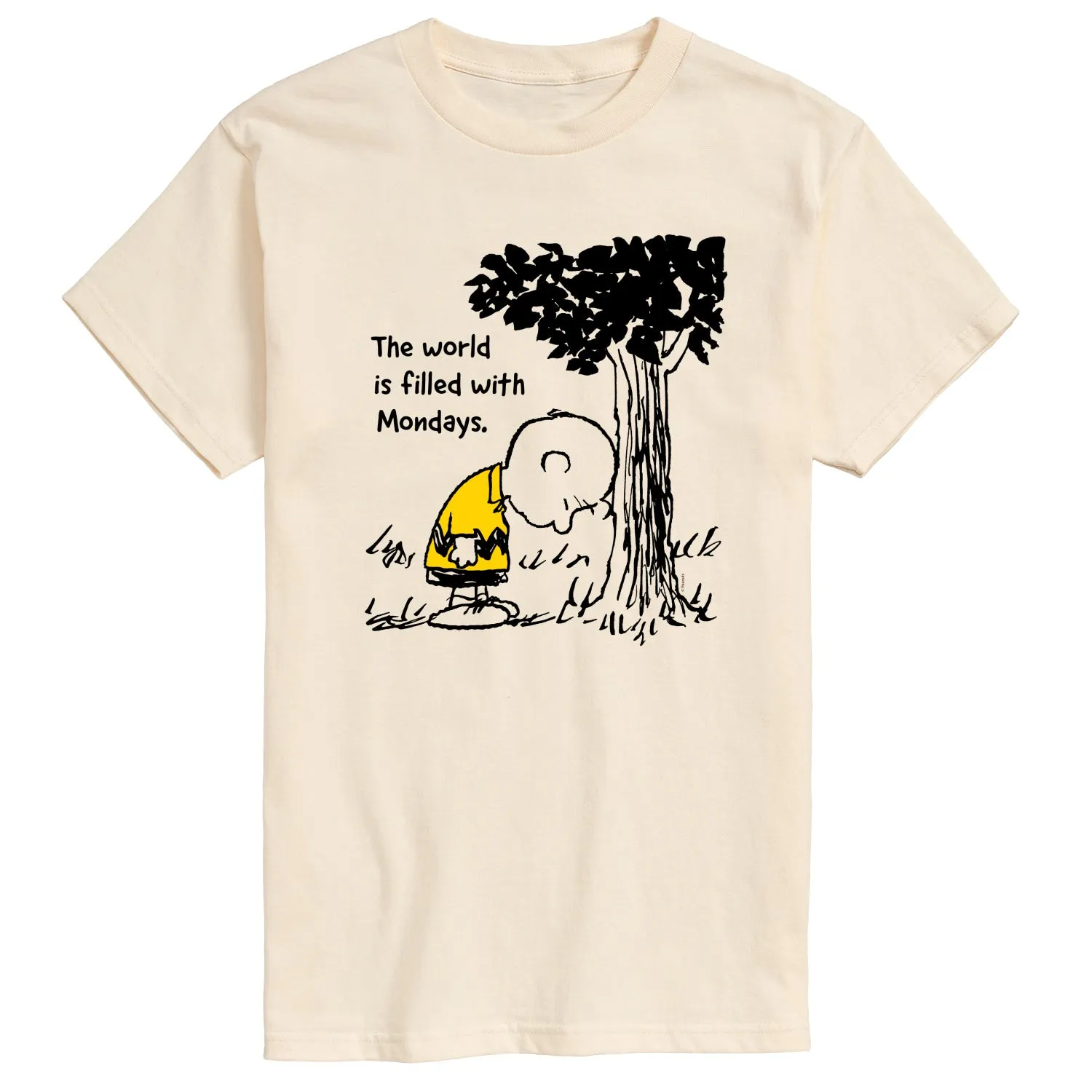 Peanuts - World Filled With Mondays - Men's Short Sleeve Graphic T-Shirt sold by Zulily product image thumbnail 2