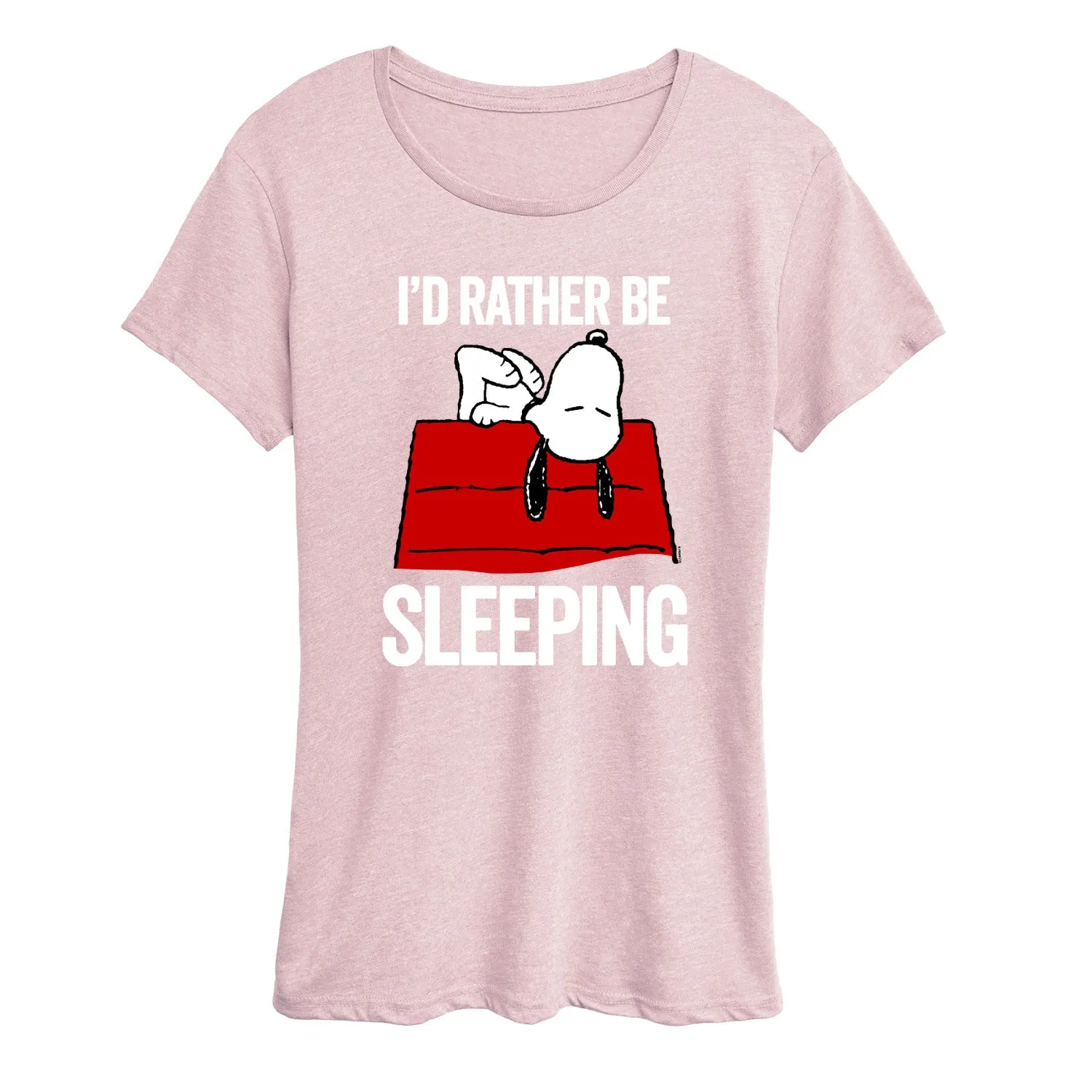 Peanuts - I'd Rather Be Sleeping - Women's Short Sleeve Graphic T-Shirt sold by Zulily product image thumbnail 3