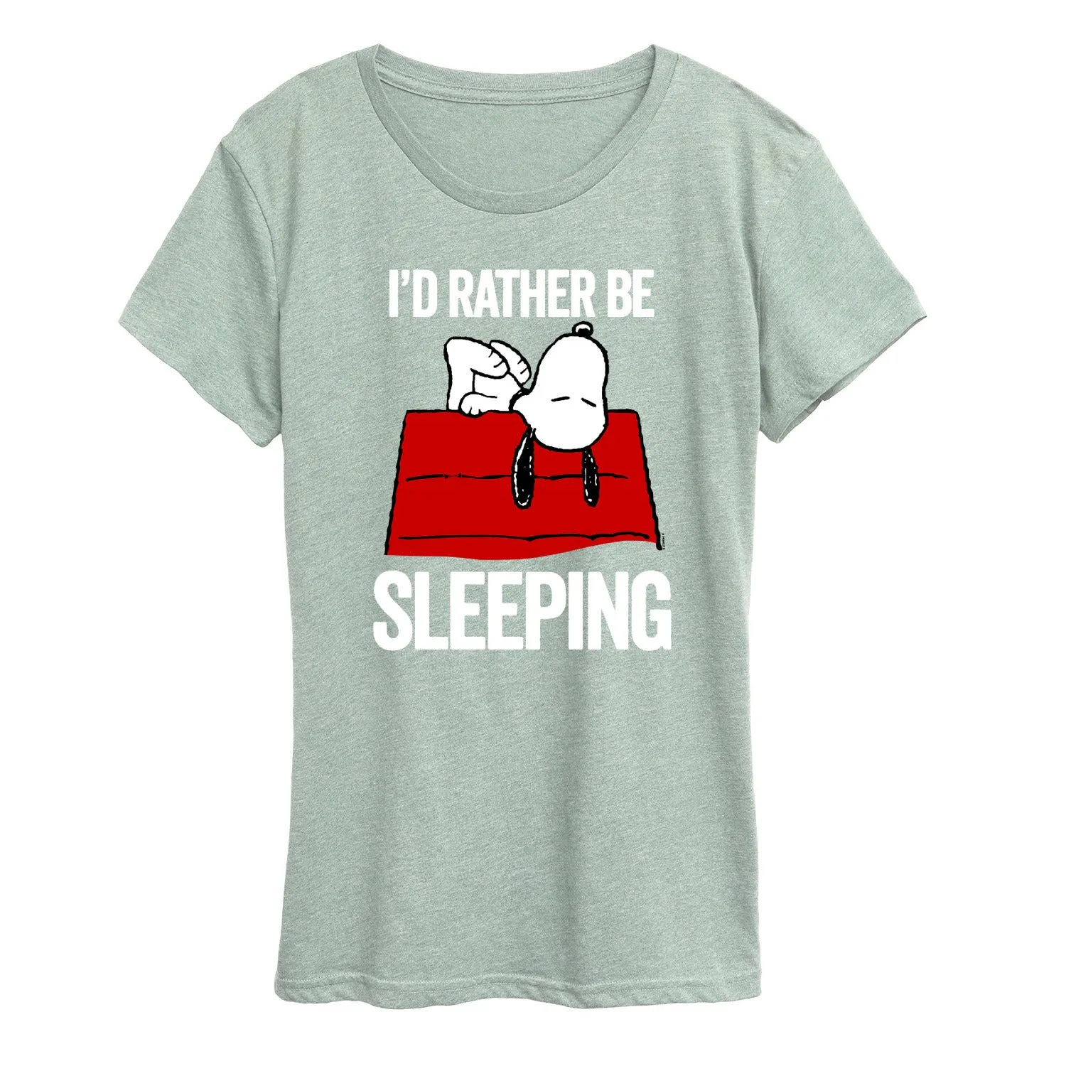 Peanuts - I'd Rather Be Sleeping - Women's Short Sleeve Graphic T-Shirt sold by Zulily product image thumbnail 5