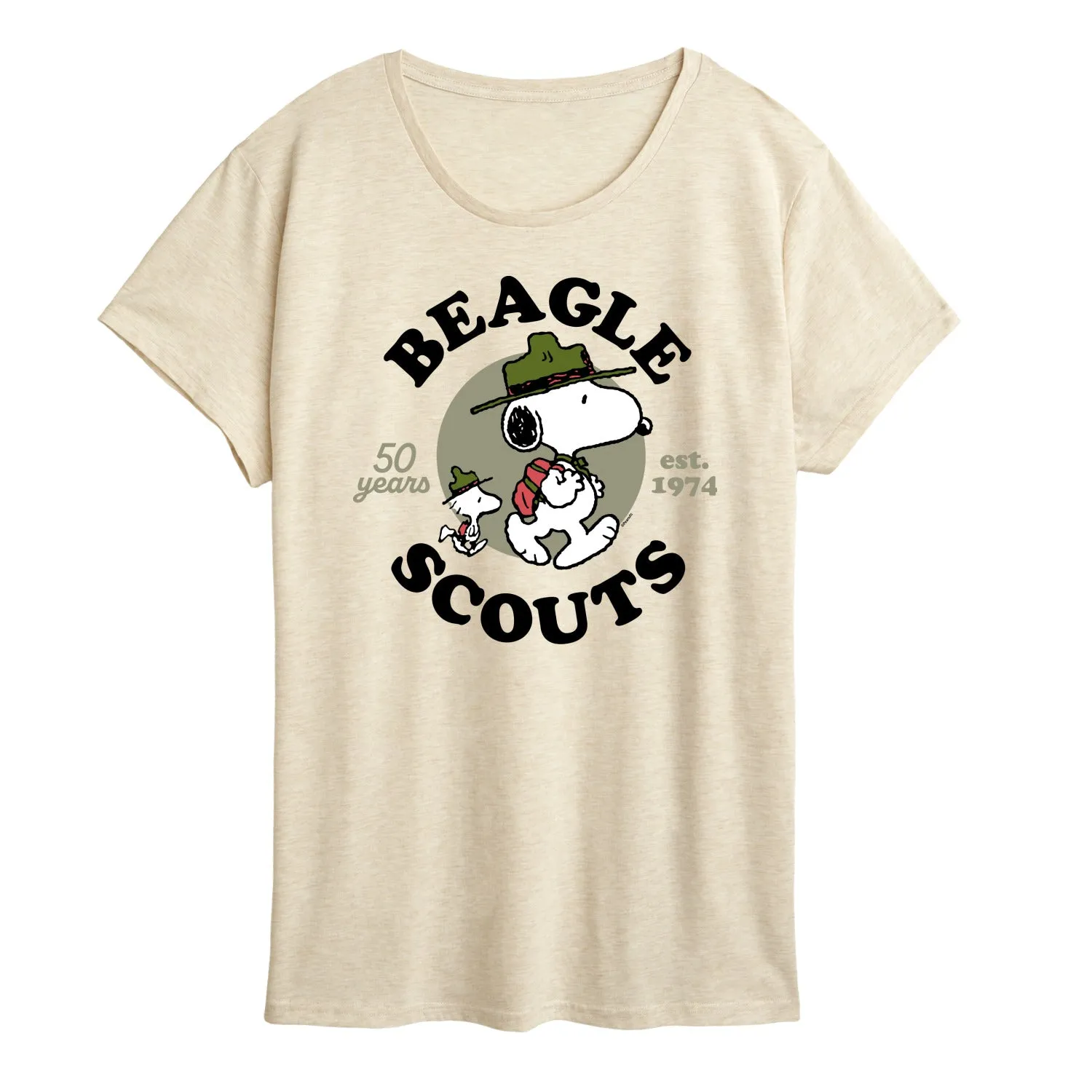 Peanuts - Snoopy Woodstock Beagle Scout - Women's Short Sleeve Graphic T-Shirt sold by Zulily