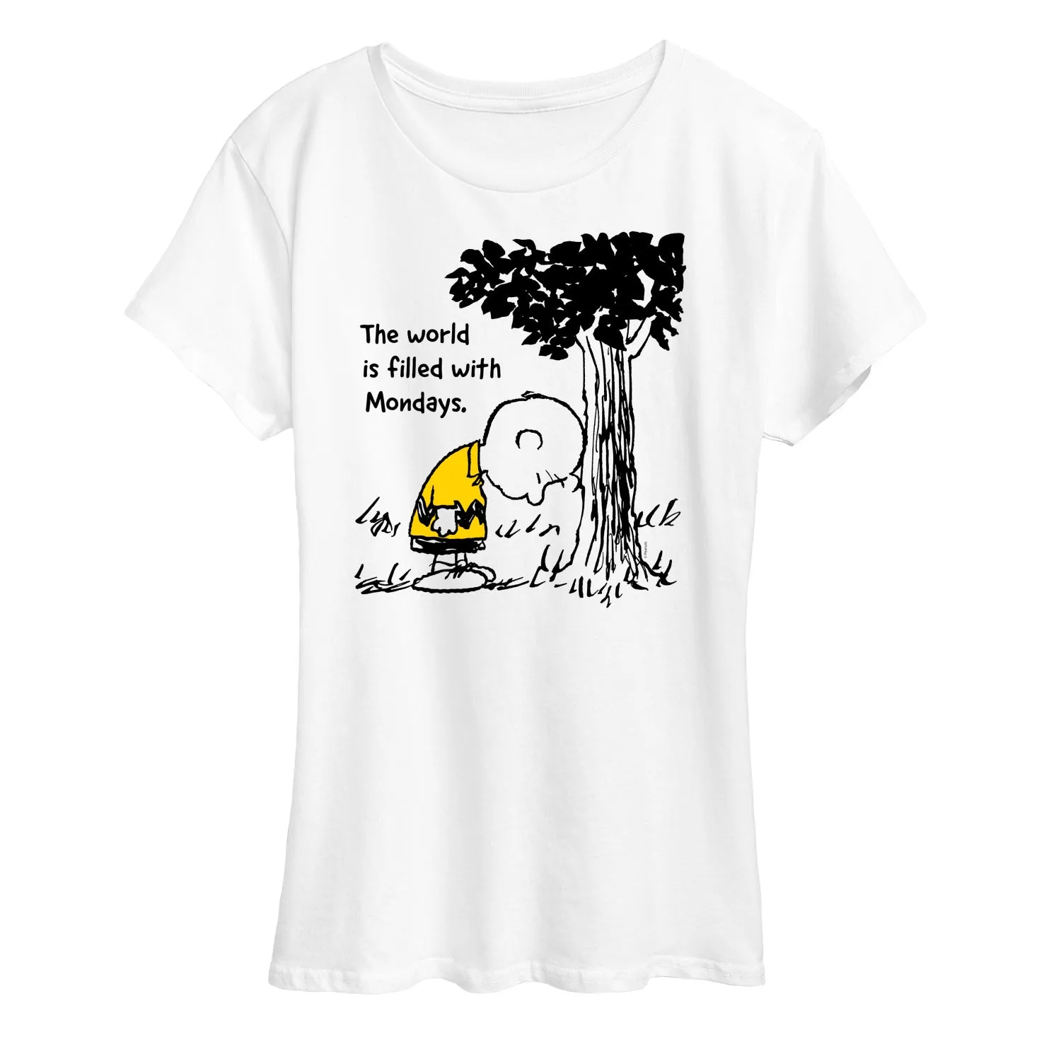 Peanuts - World Filled With Mondays - Women's Short Sleeve Graphic T-Shirt sold by Zulily product image thumbnail 2