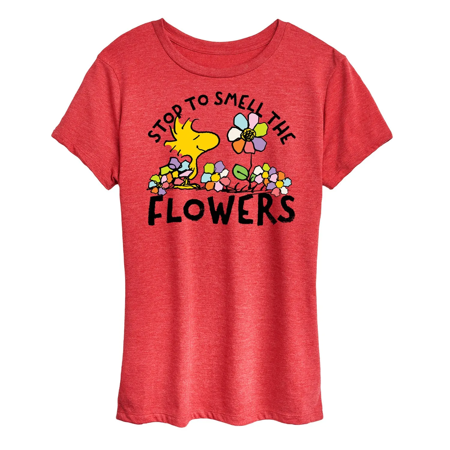 Peanuts - Stop and Smell the Flowers - Women's Short Sleeve Graphic T-Shirt sold by Zulily product image thumbnail 3