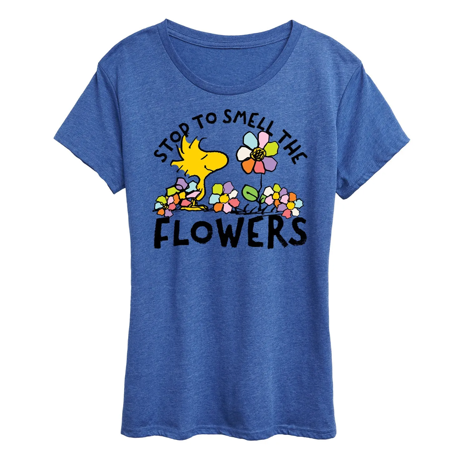Peanuts - Stop and Smell the Flowers - Women's Short Sleeve Graphic T-Shirt sold by Zulily product image thumbnail 4