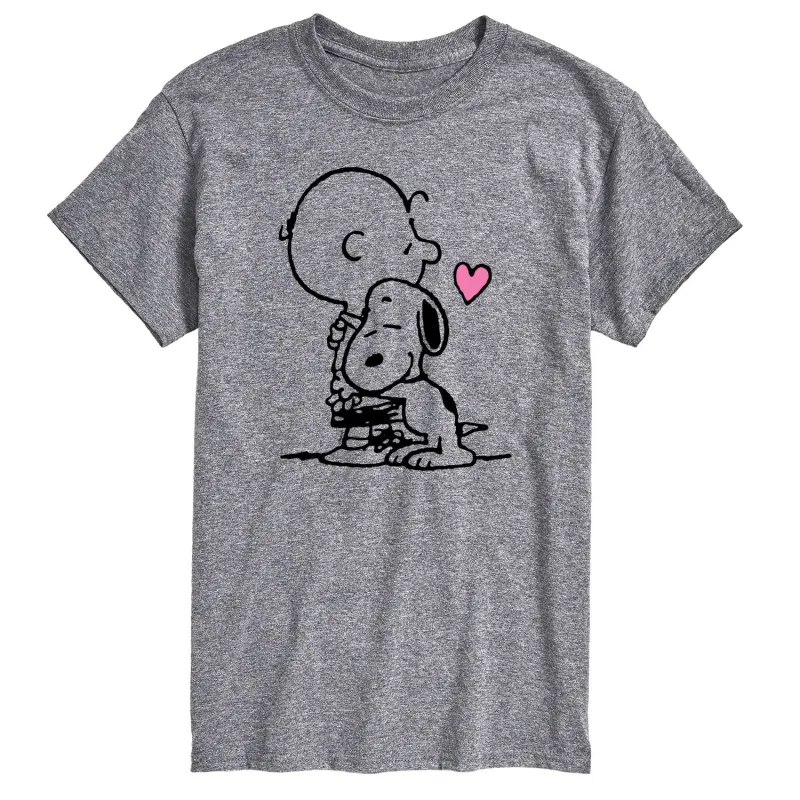 Peanuts - Snoopy Charlie Hug - Men's Short Sleeve Graphic T-Shirt sold by Zulily