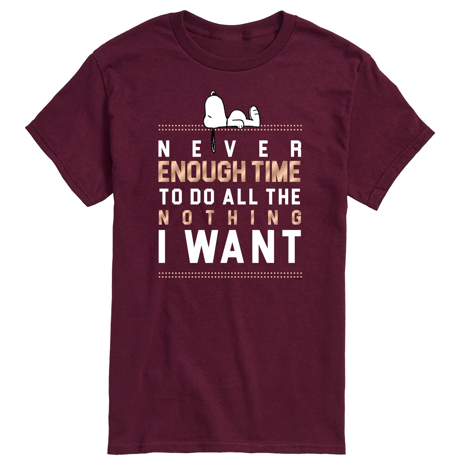 Peanuts - Never Enough Time - Men's Short Sleeve Graphic T-Shirt sold by Zulily product image thumbnail 2