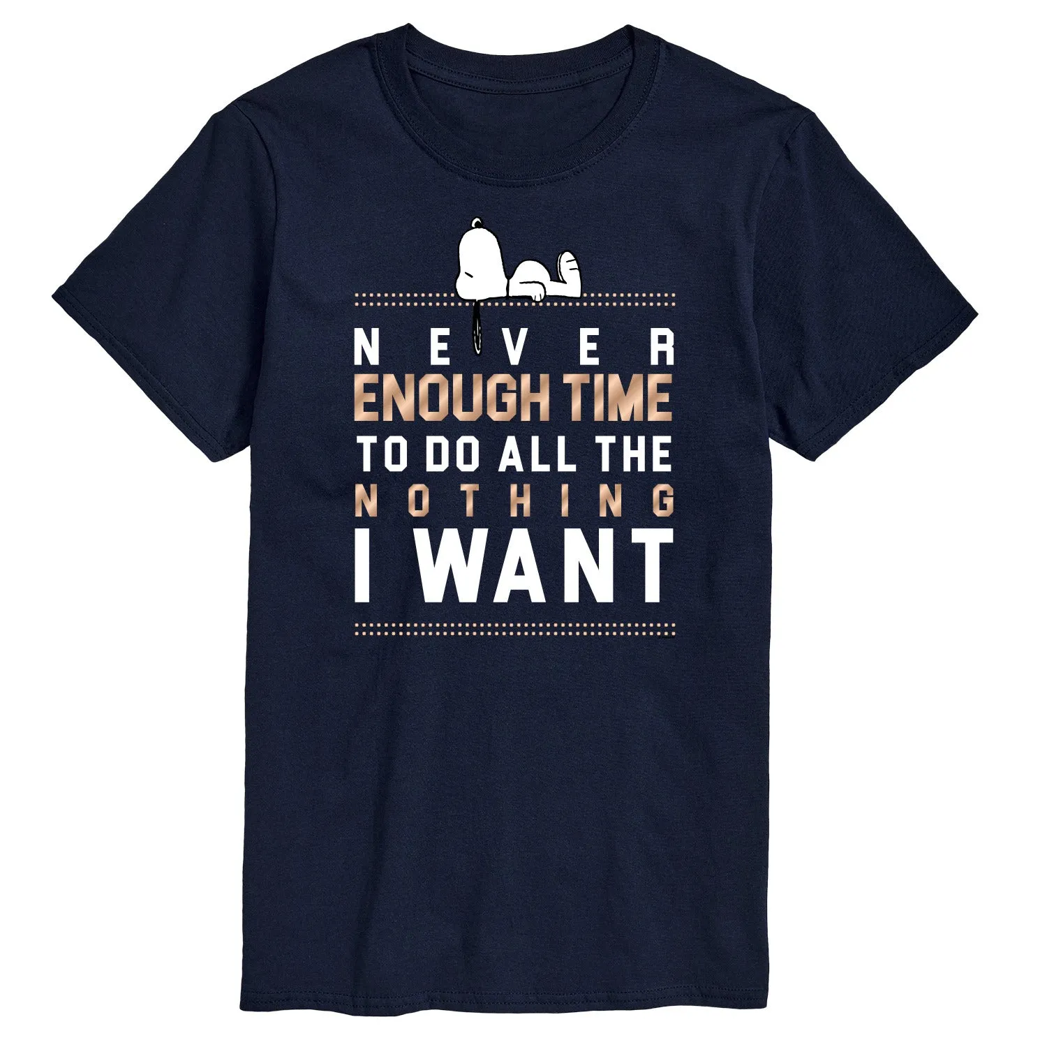 Peanuts - Never Enough Time - Men's Short Sleeve Graphic T-Shirt sold by Zulily product image thumbnail 3
