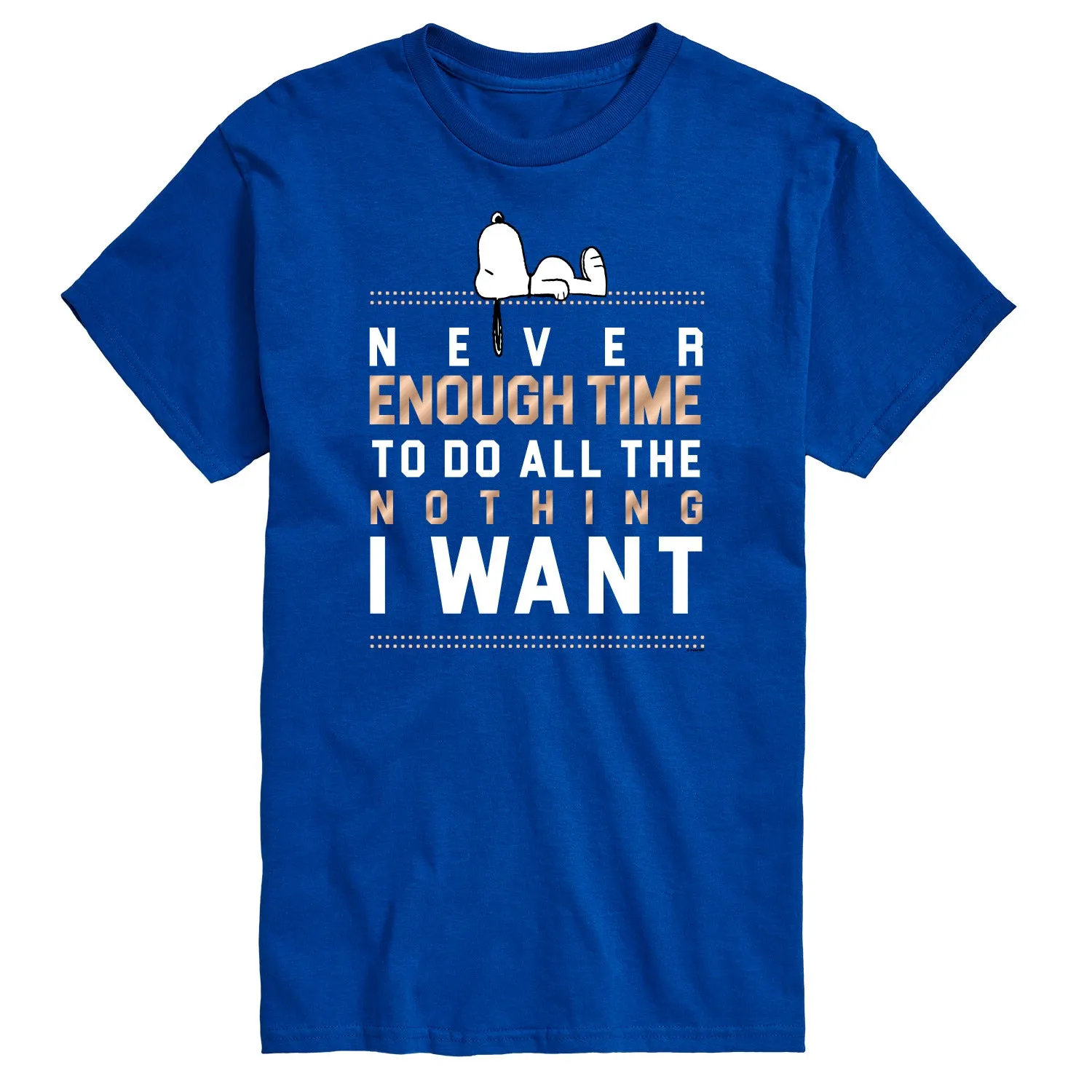 Peanuts - Never Enough Time - Men's Short Sleeve Graphic T-Shirt sold by Zulily product image thumbnail 4
