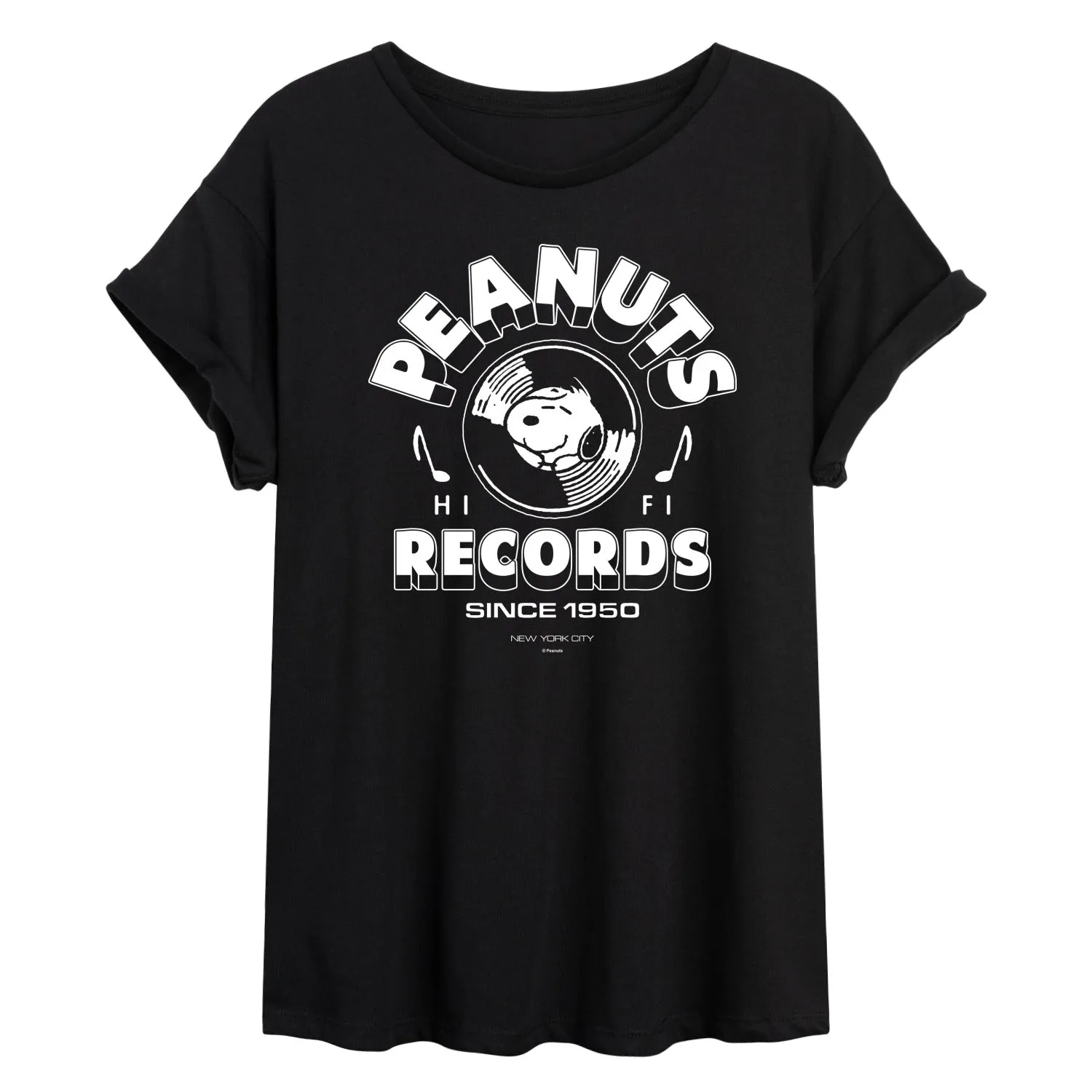 Peanuts - Snoopy Vinyl - Women's Oversized T-Shirt sold by Zulily