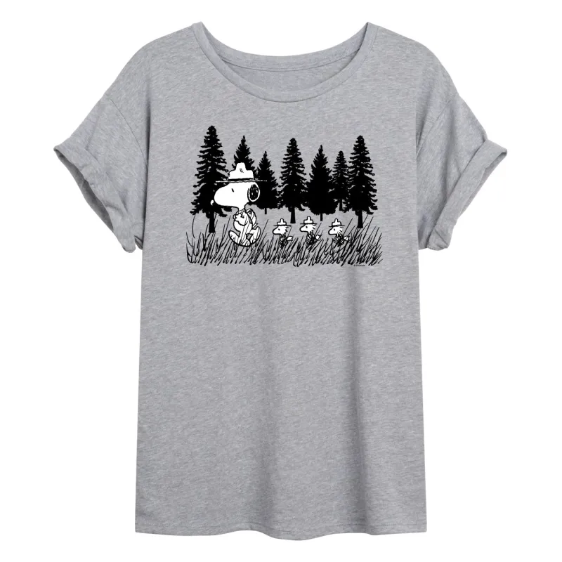 Peanuts - Troopping Along - Women's Oversized T-Shirt sold by Zulily