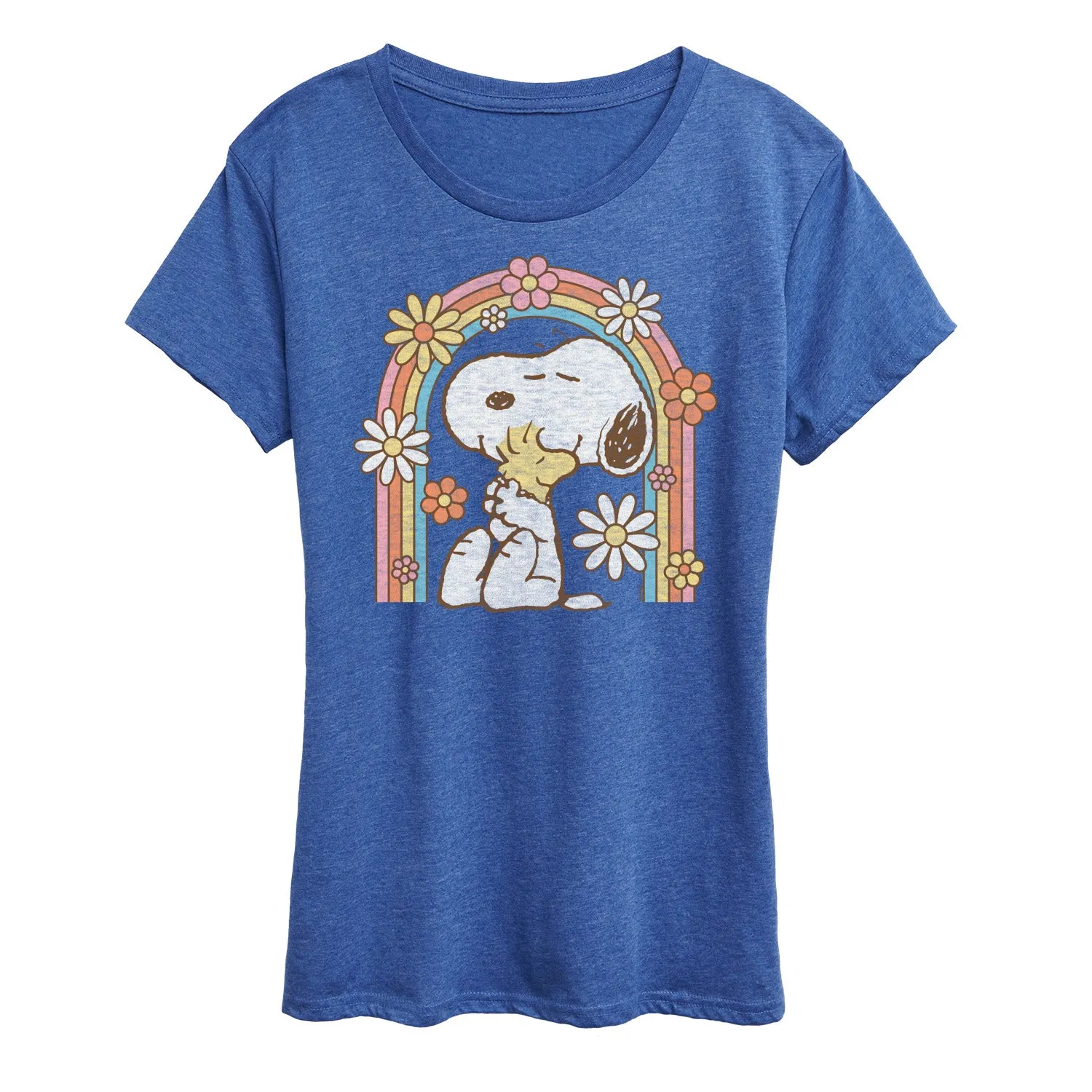 Peanuts - Retro Flower Rainbow - Women's Short Sleeve Graphic T-Shirt sold by Zulily product image thumbnail 5
