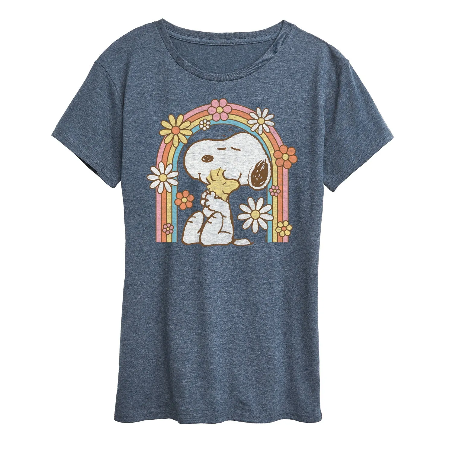 Peanuts - Retro Flower Rainbow - Women's Short Sleeve Graphic T-Shirt sold by Zulily product image thumbnail 2
