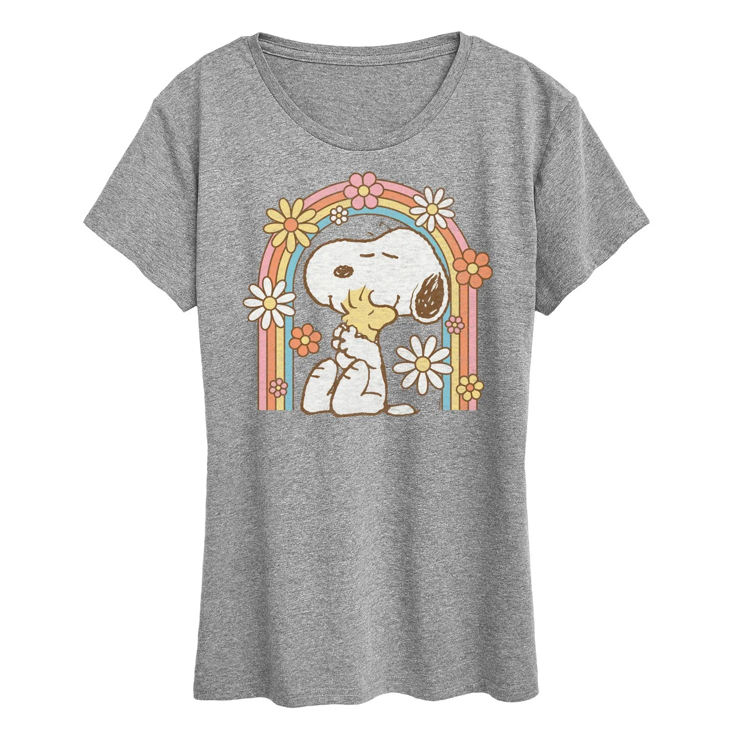 Peanuts - Retro Flower Rainbow - Women's Short Sleeve Graphic T-Shirt sold by Zulily product image thumbnail 3