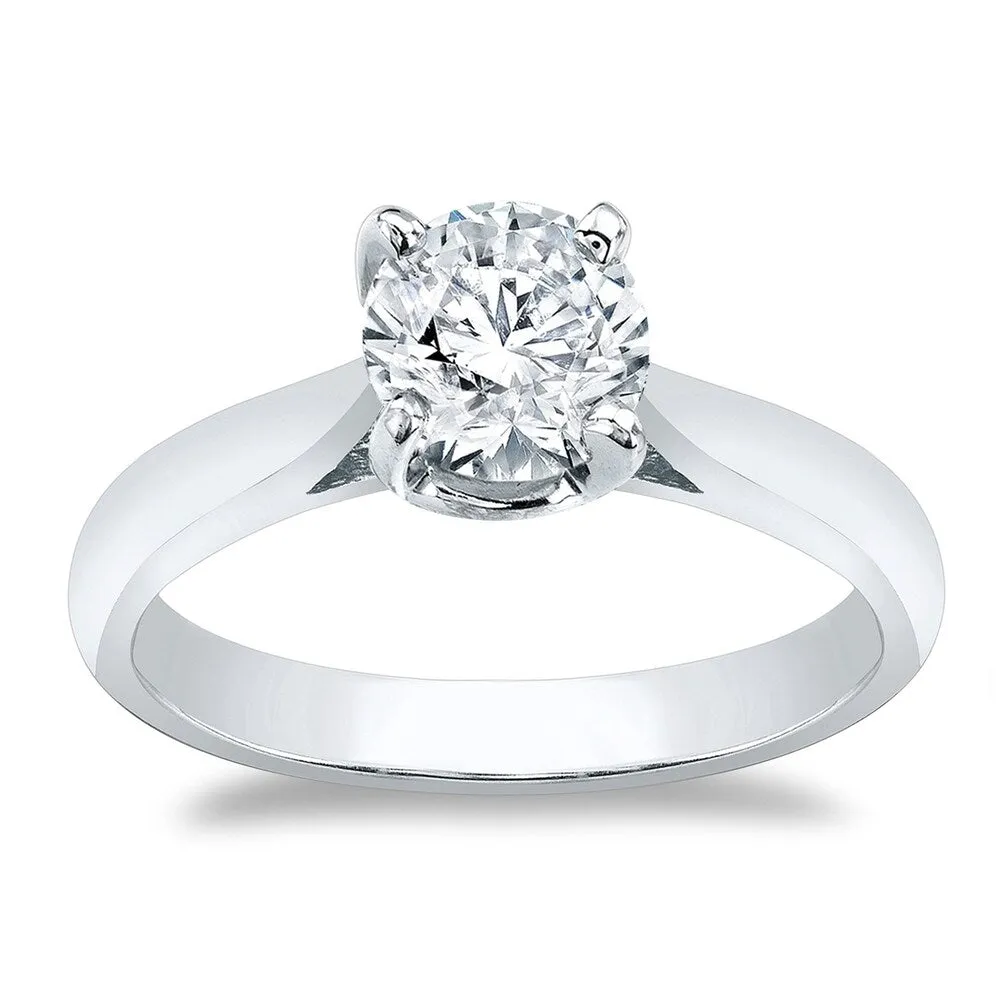 Auriya 14k Gold 2 Carat Round Moissanite Solitaire Engagement Ring sold by Zulily product image thumbnail 5