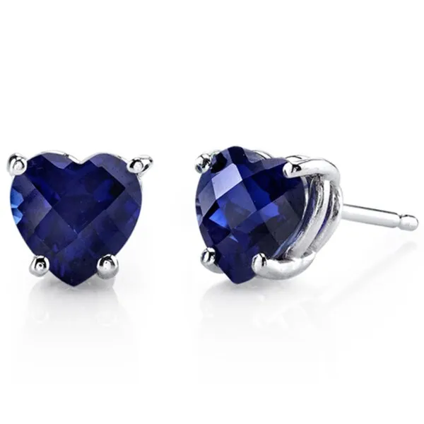 Oravo 14k White Gold Heart-cut Gemstone Stud Earrings sold by Zulily product image thumbnail 4