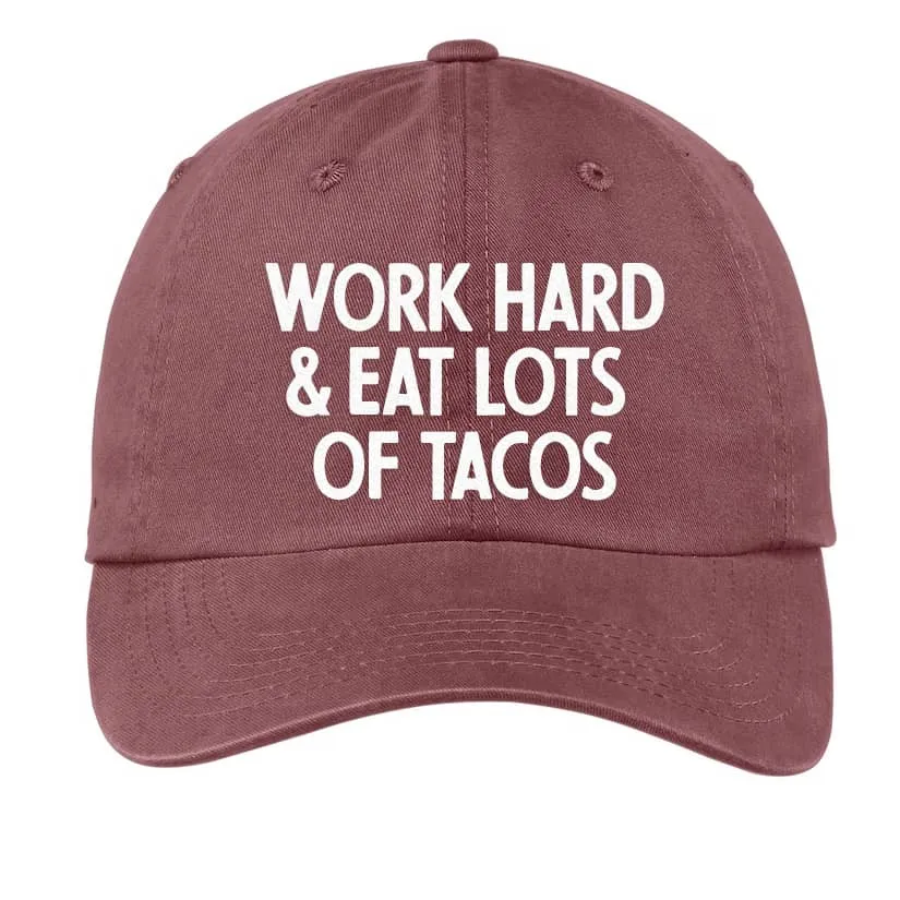 Frankie Jean Work Hard & Eat Lots of Tacos Baseball Cap sold by Zulily product image thumbnail 3