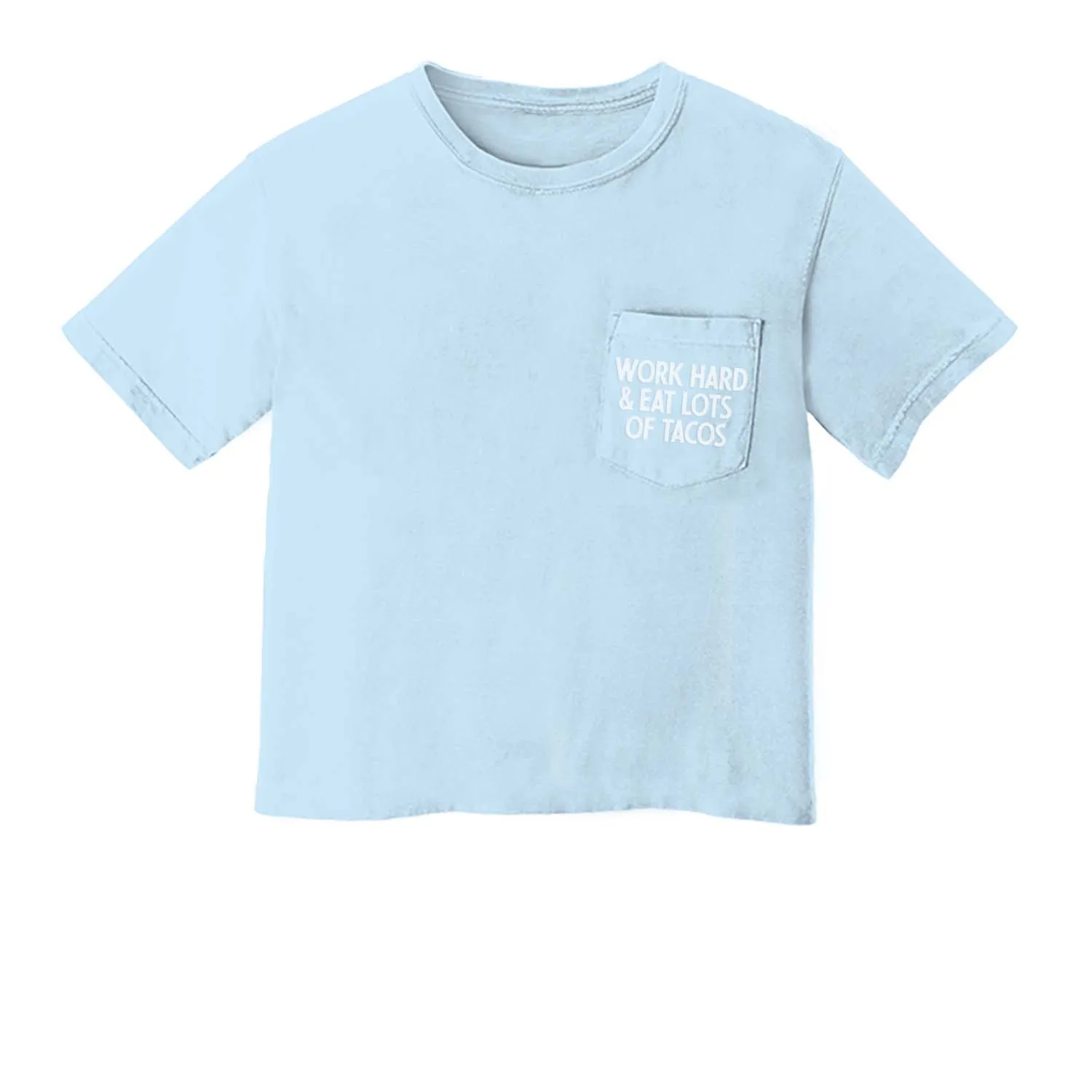 Frankie Jean Work Hard & Eat Lots of Tacos Crop Pocket Tee sold by Zulily product image thumbnail 3