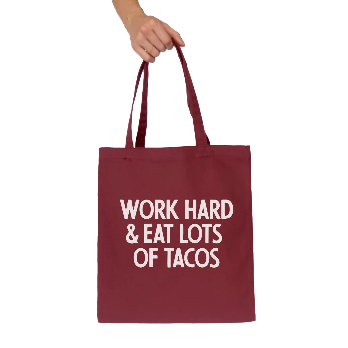 Frankie Jean Work Hard & Eat Tacos Tote Bag sold by Zulily product image thumbnail 4