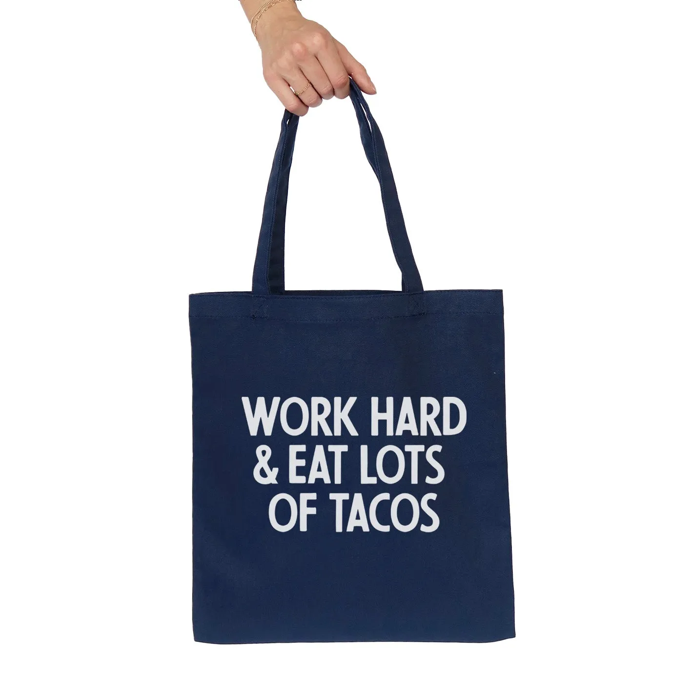 Frankie Jean Work Hard & Eat Tacos Tote Bag sold by Zulily product image thumbnail 5