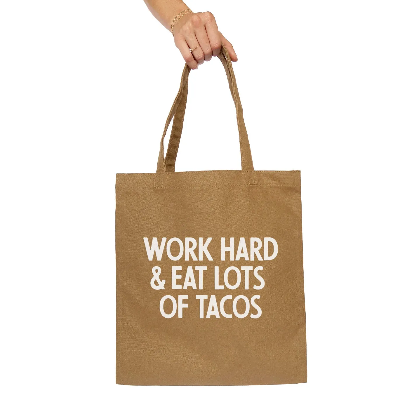 Frankie Jean Work Hard & Eat Tacos Tote Bag sold by Zulily product image thumbnail 2