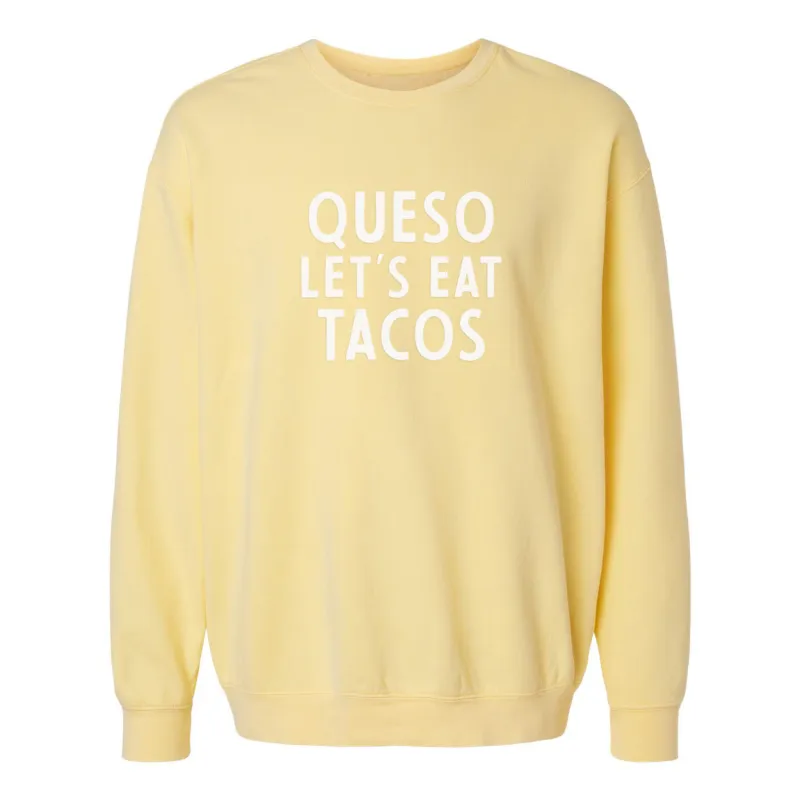 Frankie Jean Queso Let's Eat Tacos Washed Sweatshirt sold by Zulily