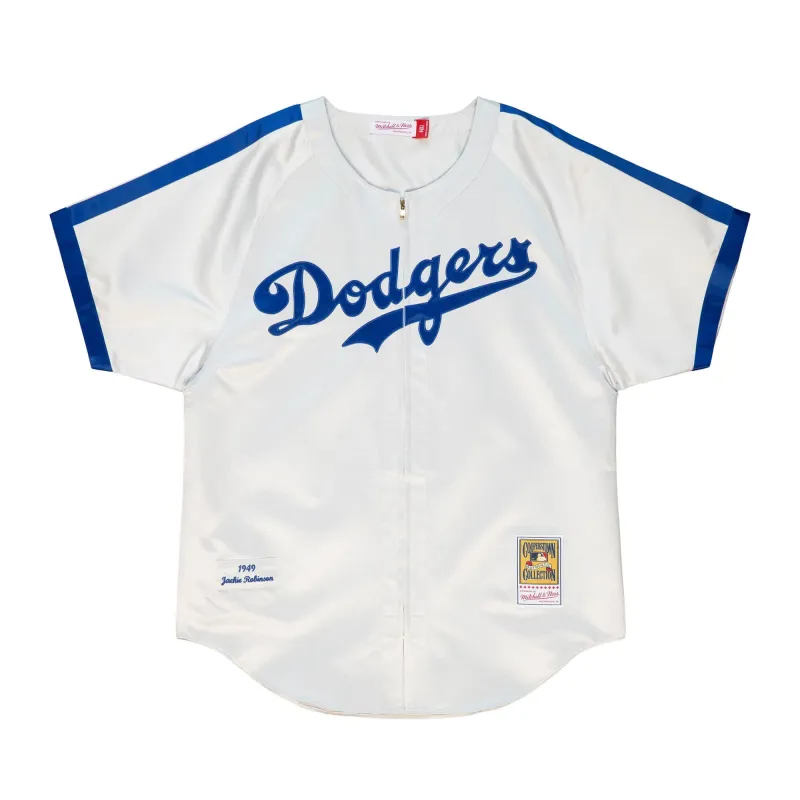 Mitchell & Ness MLB Satin Jersey Los Angeles Dodgers 1949 Jackie Robinson sold by Zulily