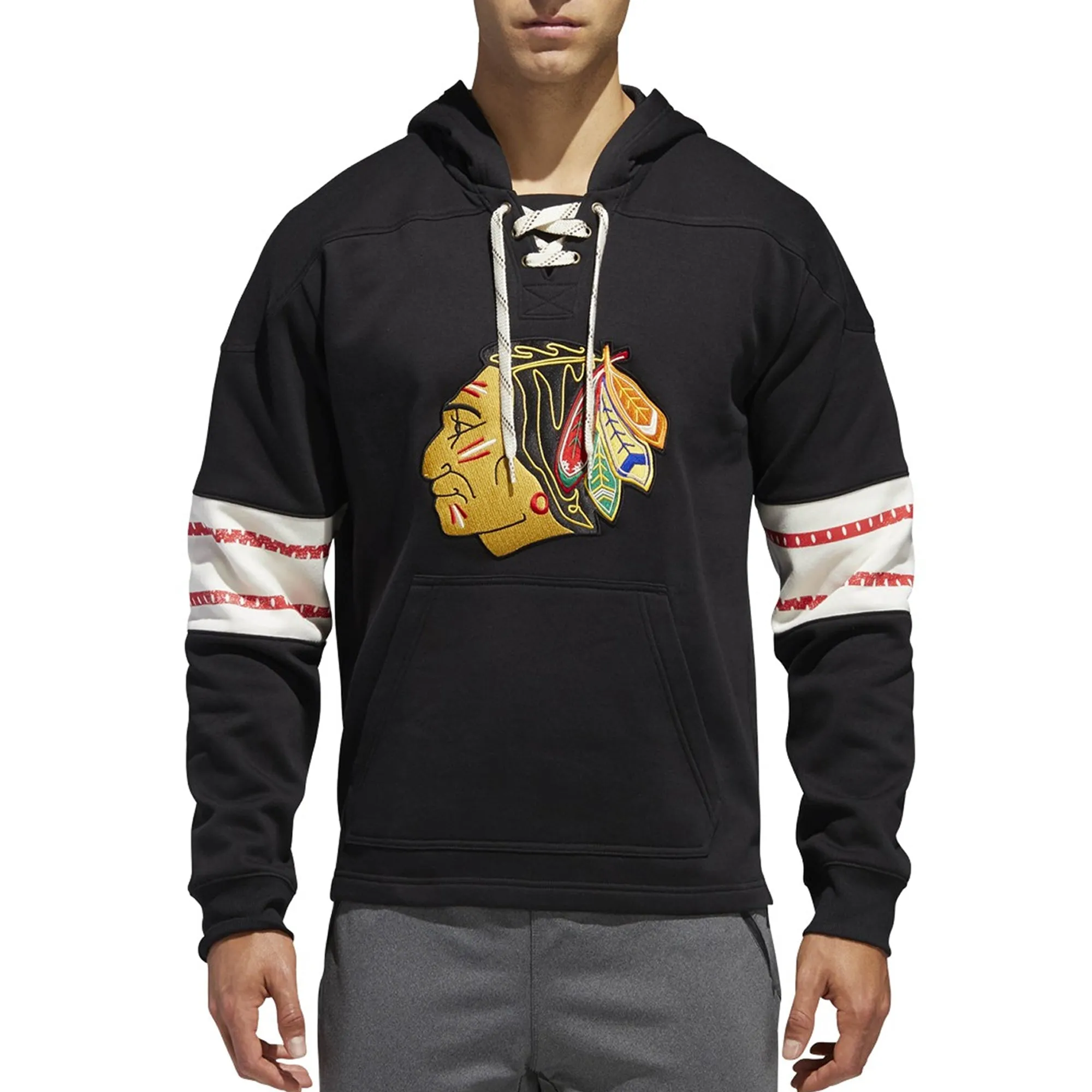 adidas Men's NHL Chicago Blackhawks Pullover Jersey Hoodie sold by Zulily
