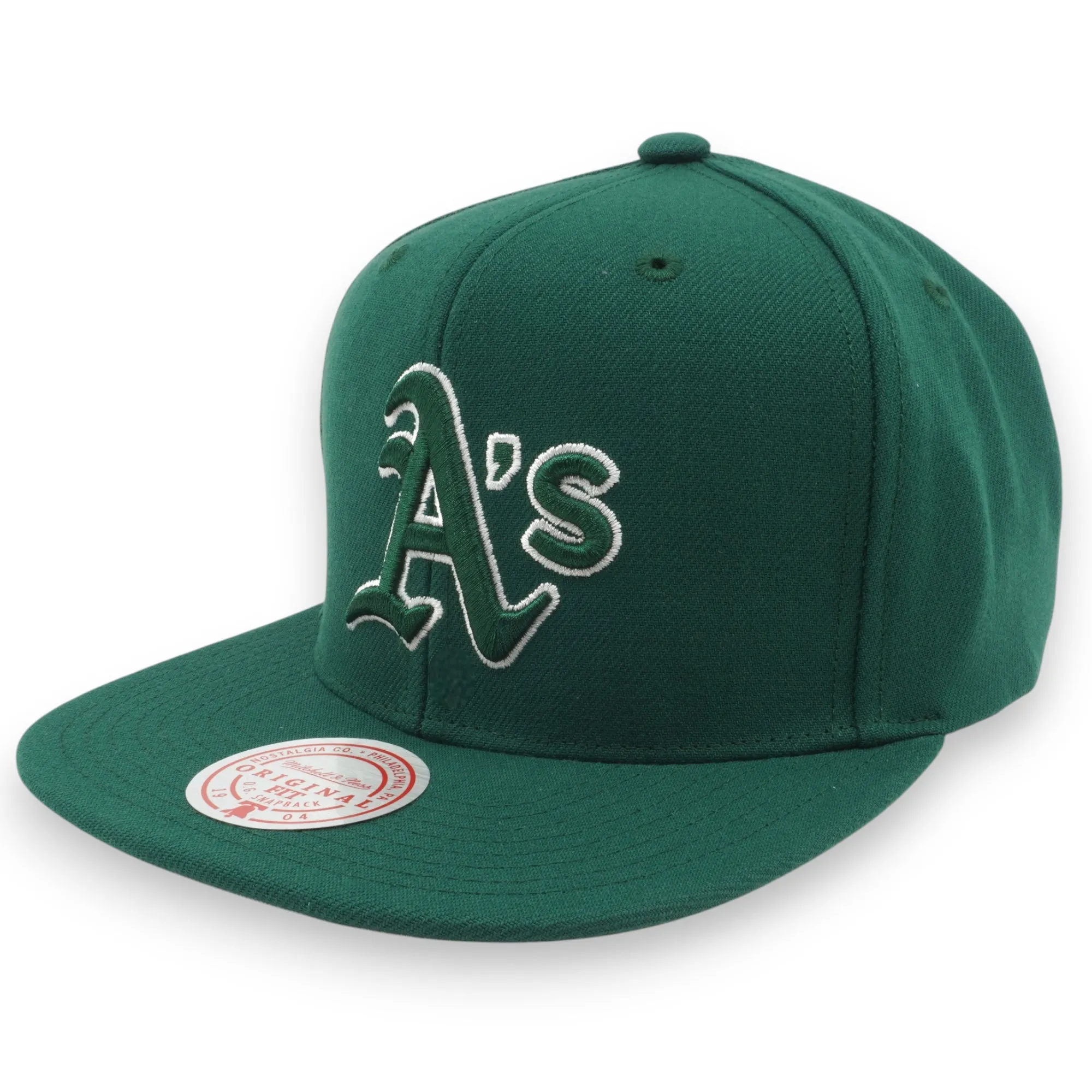 Mitchell & Ness Men's MLB Back To Basics Snapback Athletics Snapback Caps sold by Zulily