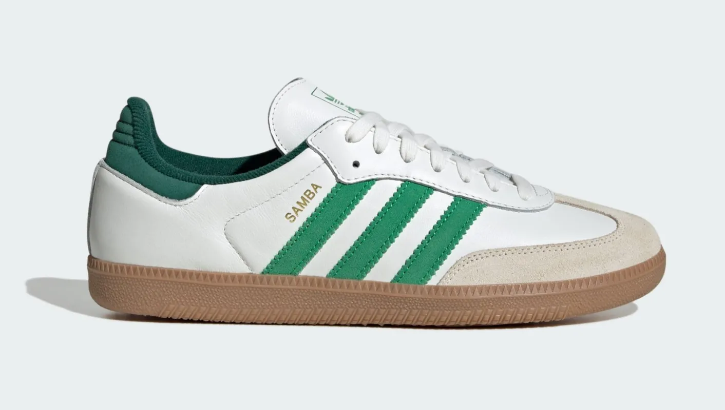 adidas Men's Samba Og 'White Green Collegiate Green' sold by Zulily