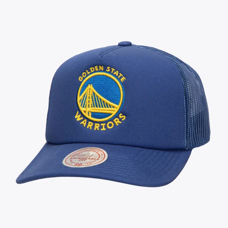 Mitchell & Ness Men's NBA Evergreen Trucker Warriors Hats made by Mitchell & Ness