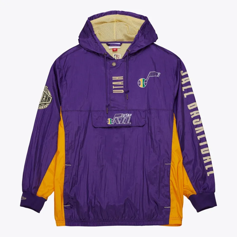 Mitchell & Ness Men's NBA Team Og 2.0 Anorak Windbreaker Jazz Windbreakers made by Mitchell & Ness