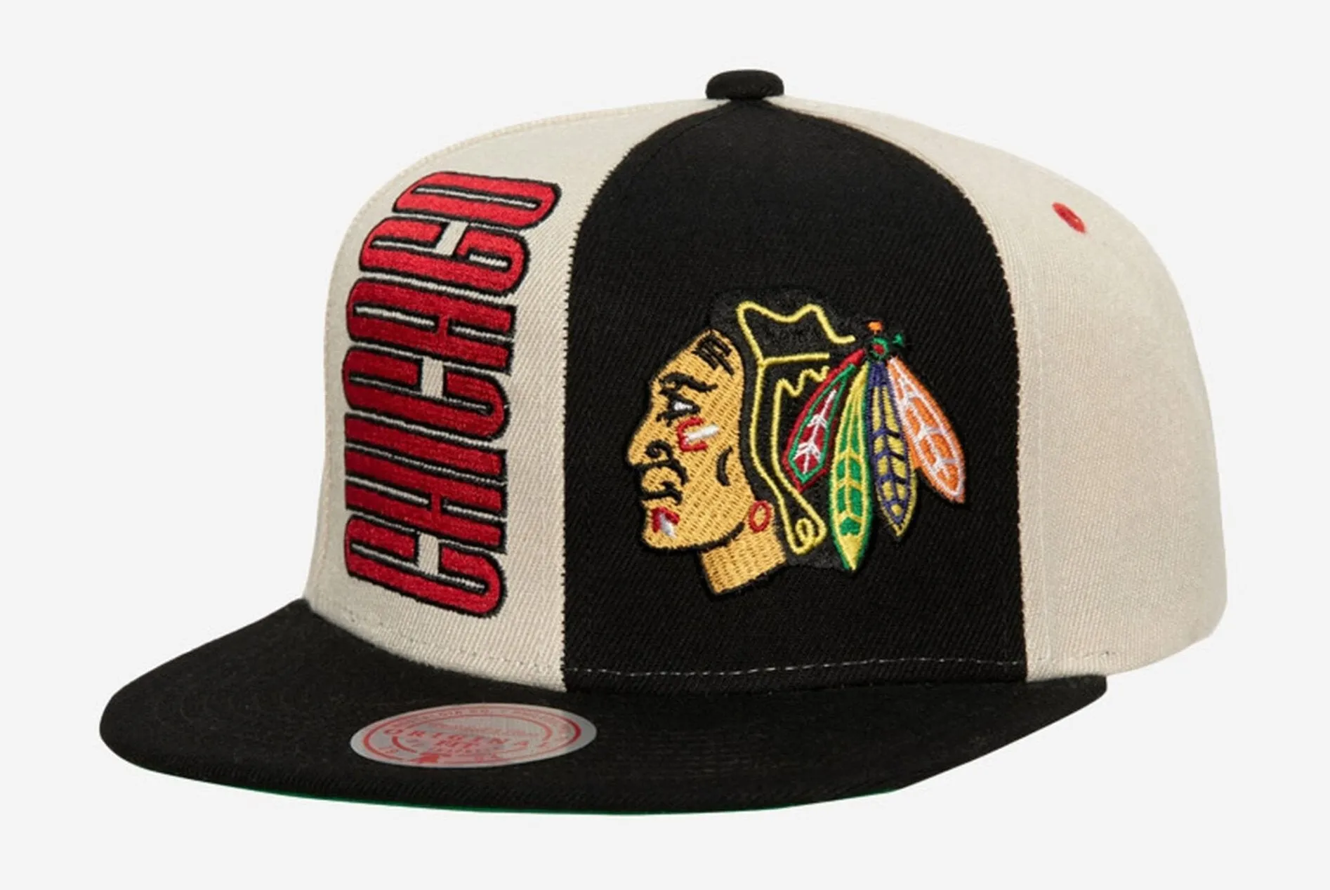 Mitchell & Ness Men's NHL Pop Panel Snapback Blackhawks Snapback Caps sold by Zulily