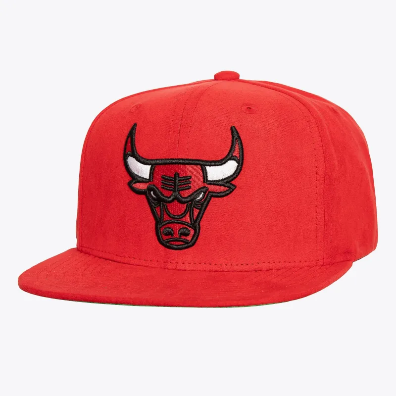 Mitchell & Ness Men's NBA Sweet Suede Snapback Bulls Snapback Caps made by Mitchell & Ness